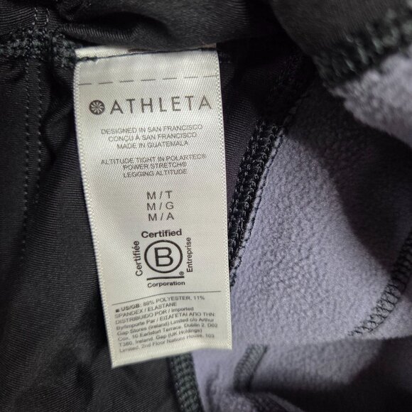 Athleta Altitude Tight Womens Medium Polartec Power Stretch Heather Gray - Picture 9 of 10